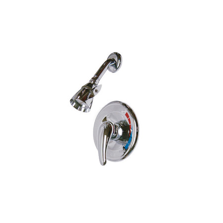 KINGSTON BRASS Shower Faucet, Polished Chrome, Wall Mount KB6651LLSO